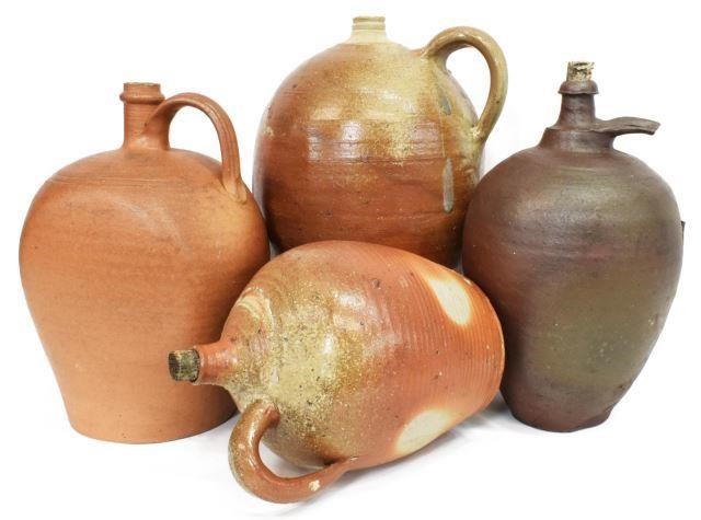 Appraisal: lot of French earthenware pottery jugs late th early th