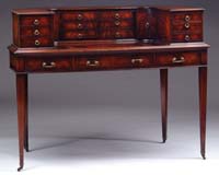 Appraisal: FINE MAHOGANY CARLTON HOUSE DESK A fine th Century copy