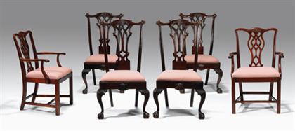 Appraisal: Set of nine Centennial mahogany chairs late th century Including