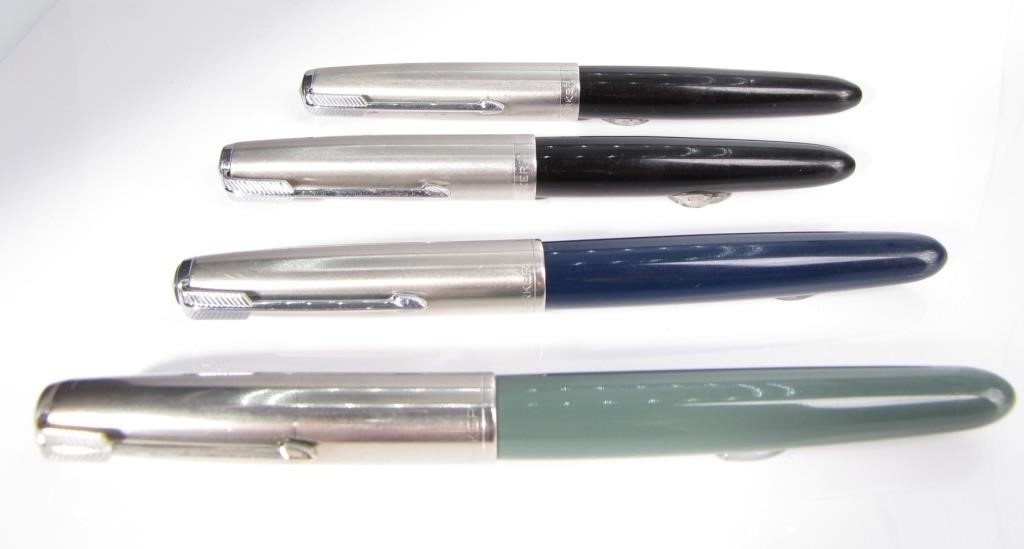 Appraisal: Parker vintage fountain pens - black one navy and one