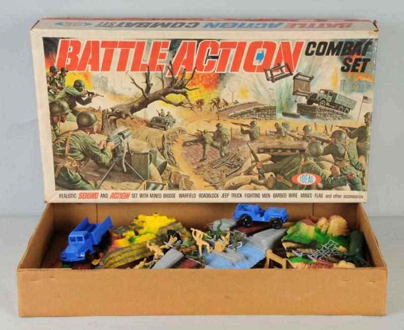 Appraisal: Ideal Battle Action Combat Play Set Description American Includes Jeep