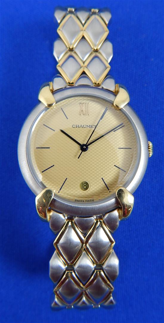 Appraisal: JEWELRY Man's K and Steel Chaumet Elysees Wristwatch steel K