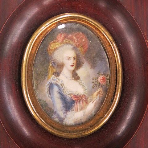 Appraisal: Miniature Painting on Ivory of a Countess th centry