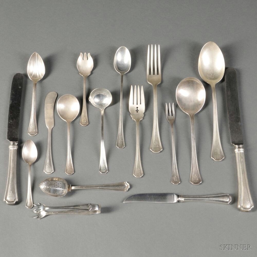 Appraisal: Reed Barton Clovelly Pattern Sterling Silver Flatware Service Taunton Massachusetts