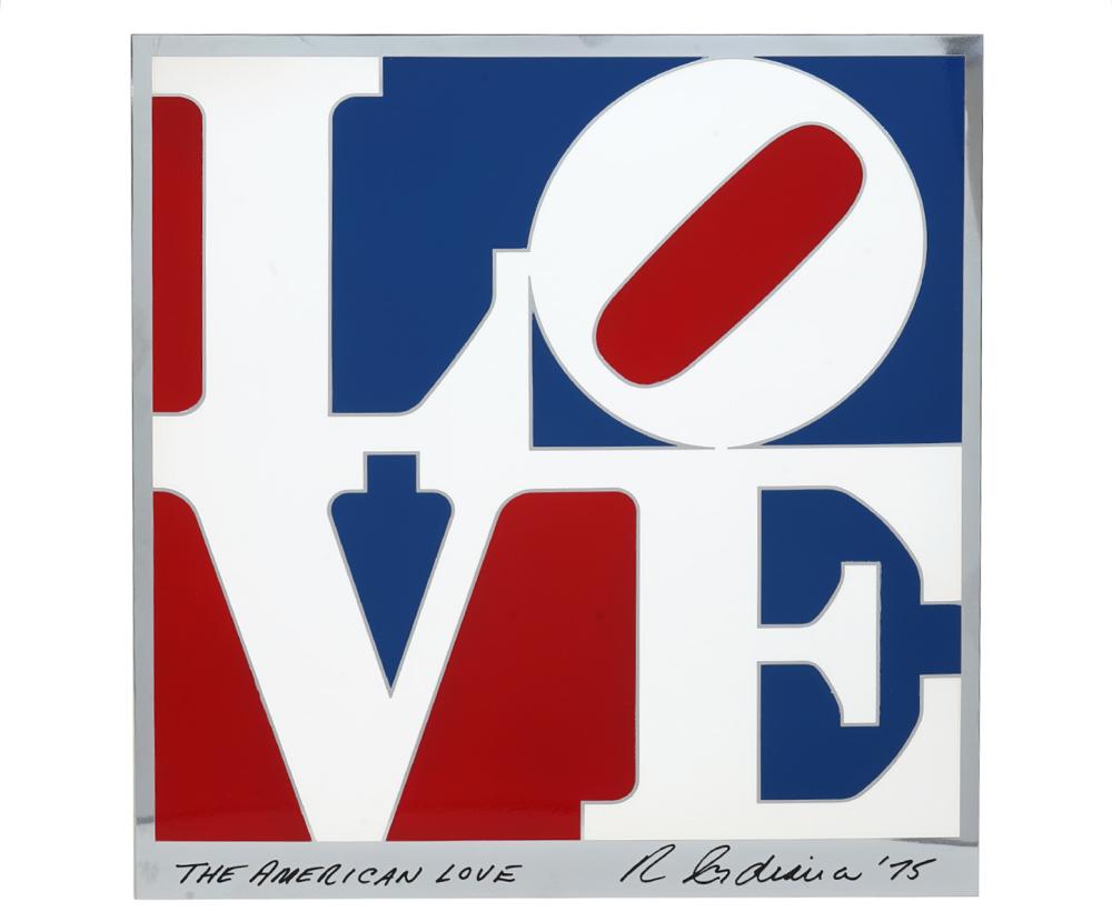 Appraisal: ENAMEL ON ALUMINUM ROBERT INDIANA 'AMERICAN LOVE'Robert Indiana American -