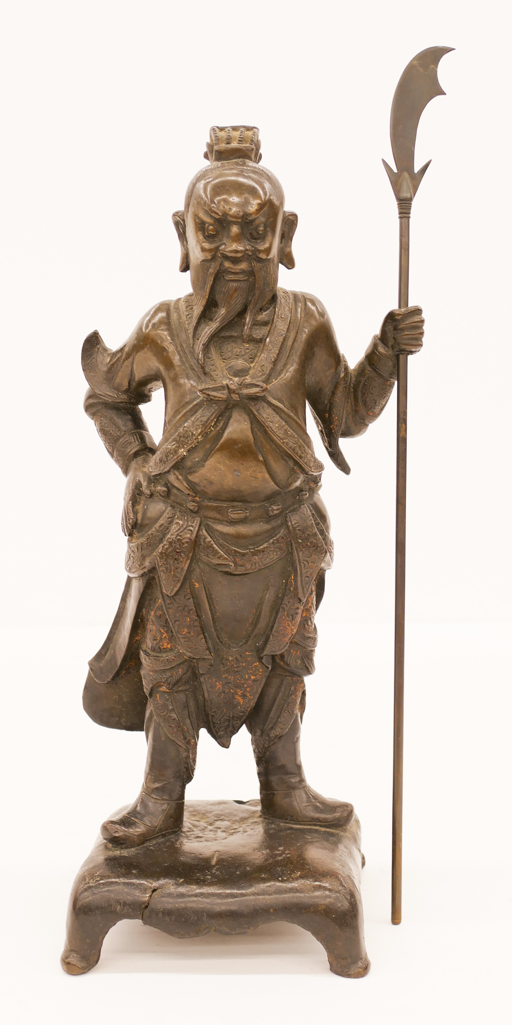 Appraisal: Chinese Ming Bronze Guardian or Warrior ''x '' A fierce