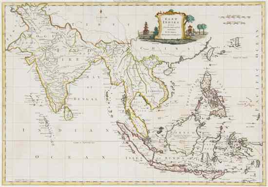 Appraisal: MAP KITCHEN THOMAS East Indies London c Engraved map hand-colored