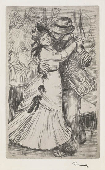 Appraisal: PIERRE-AUGUSTE RENOIR La Danse la Campagne e planche Soft-ground etching