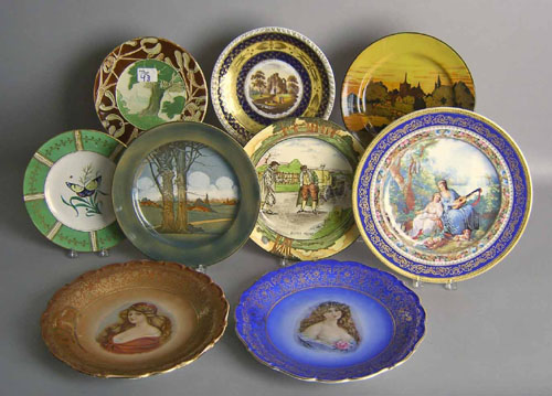 Appraisal: Nine painted porcelain plates to include Royal Doulton Limoges etc