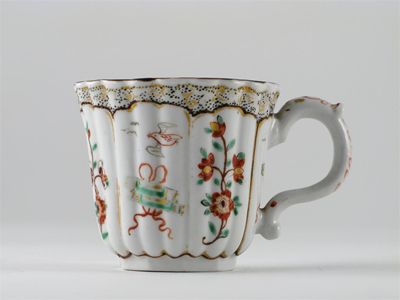 Appraisal: An important 'A' mark porcelain fluted coffee cup painted with