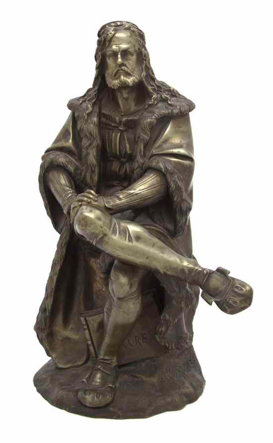 Appraisal: A French Bronze Figure Albert Ernest Carrier-Belleuse - depicting Albrecht