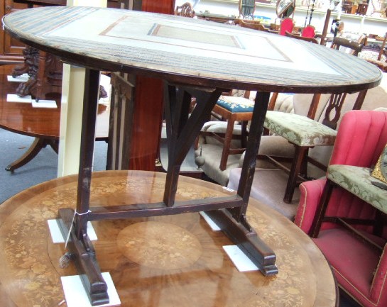 Appraisal: A late th century early th century cheese table the