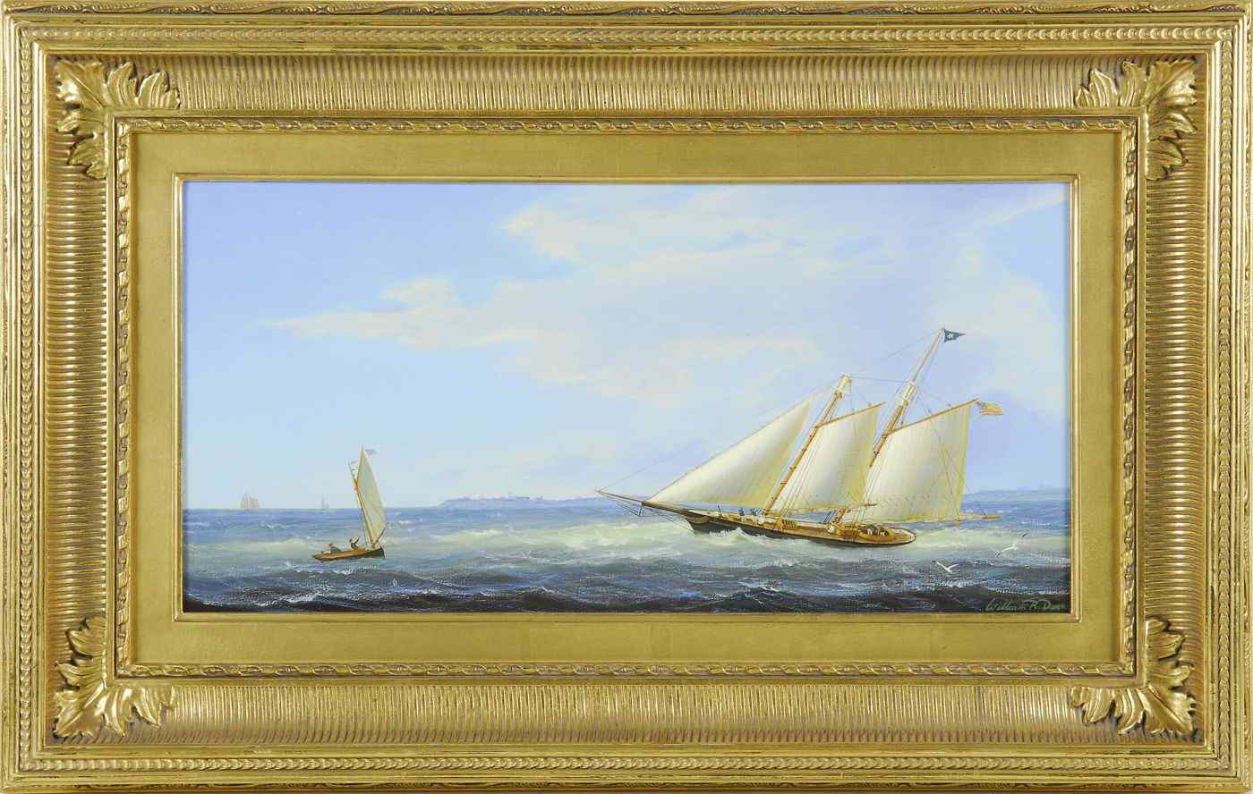 Appraisal: WILLIAM R DAVISAmerican b Steady Breeze off West Chop'' Yachting