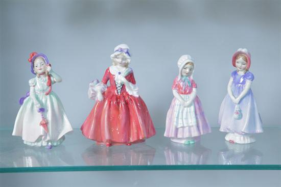 Appraisal: FOUR ROYAL DOULTON FIGURES ''Babie'' HN '' h ''Lavinia'' ''