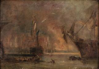 Appraisal: ATTRIBUTED TO JOSEPH MALLORD WILLIAM TURNER BRITISH - A Naval