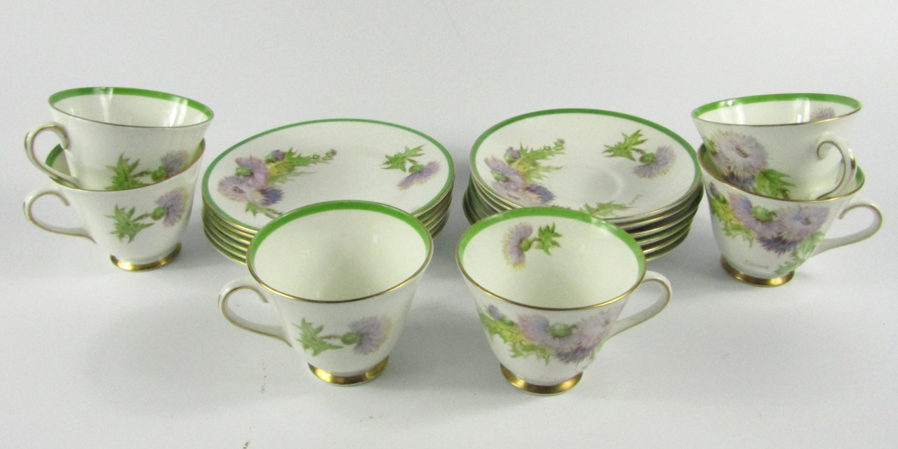 Appraisal: A Royal Doulton porcelain part tea service decorated in the