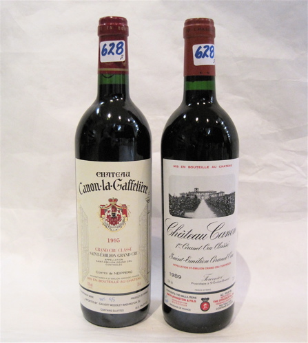 Appraisal: TWO BOTTLES OF VINTAGE FRENCH RED BORDEAUX WINE Chateau Canon