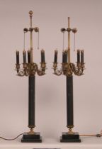 Appraisal: A Pair of Ornate Table Lamps th Century Each lamp