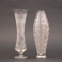 Appraisal: Pair of Cut Crystal Vases ca th Century Pair of