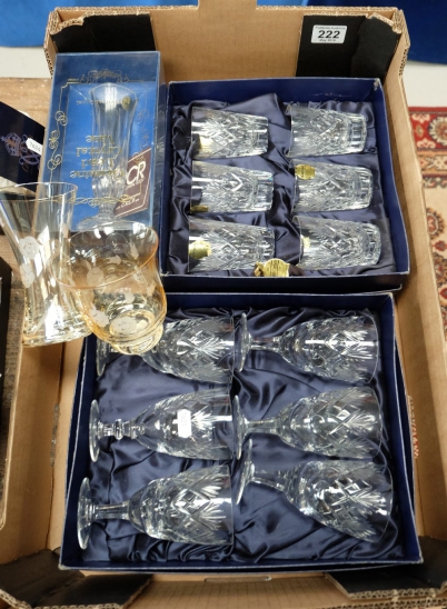 Appraisal: A good collection of boxed Webb Corbett lead crystal glasses