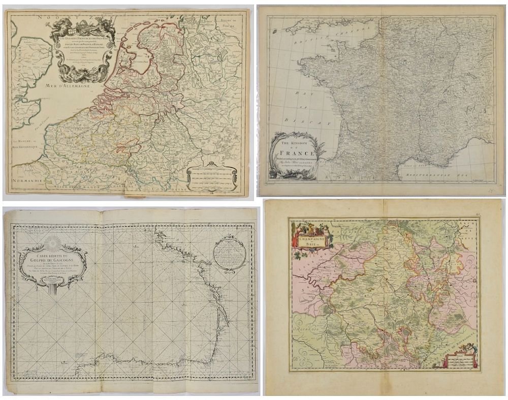 Appraisal: Grp Maps of France Group of fifteen maps of France