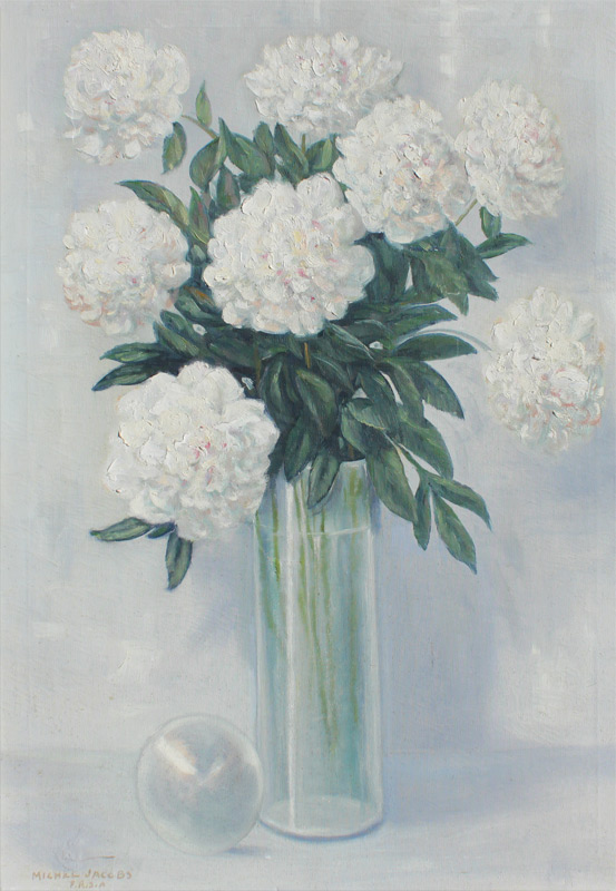 Appraisal: JACOBS Michel American - Still Life of Carnations in a