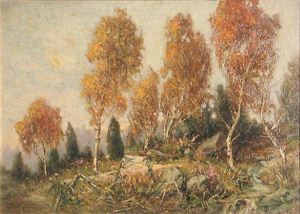 Appraisal: Gottfried Lorenz - An autumn landscape signed 'Gottfried Lorenz' lower