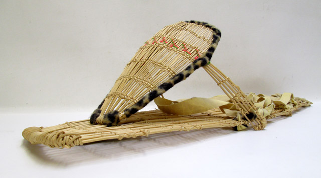 Appraisal: NATIVE AMERICAN PAIUTE WOVEN REED CHILD CRADLE BOARD with yard