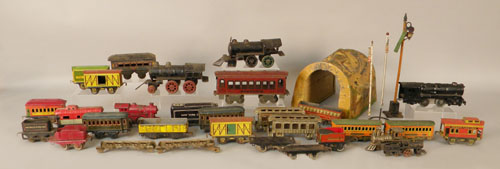 Appraisal: Large group of miscellaneous train cars and engines to include