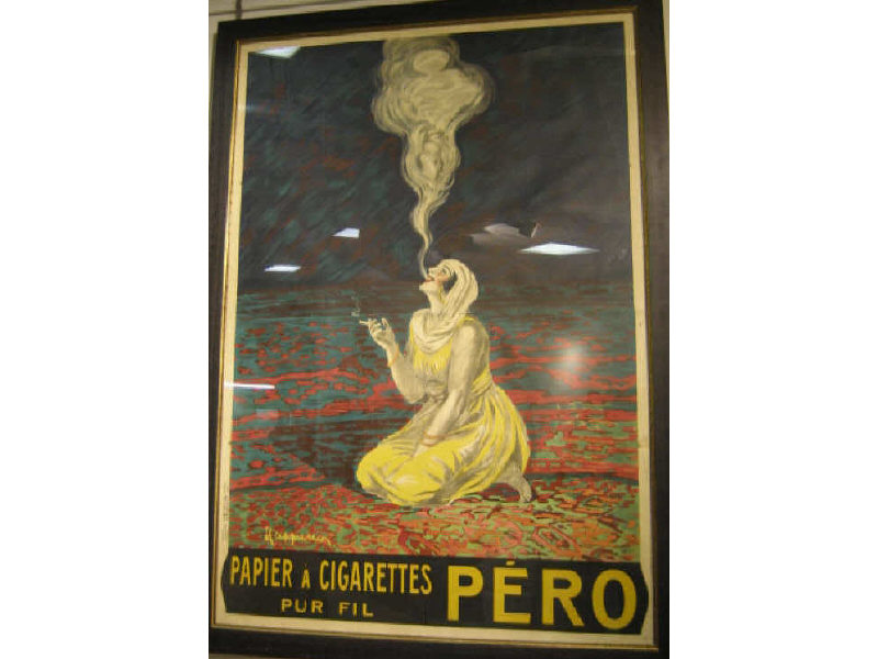 Appraisal: LEONETTO CAPPIELLO FRENCH - PAPIER A CIGARETTES PERO Imprimerie Publicite