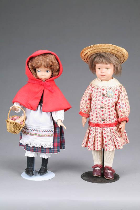 Appraisal: TWO DOLLS A Schoenhut with all wood head and body