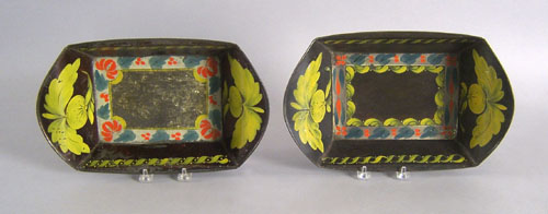 Appraisal: Two similar tole bread trays th c l w