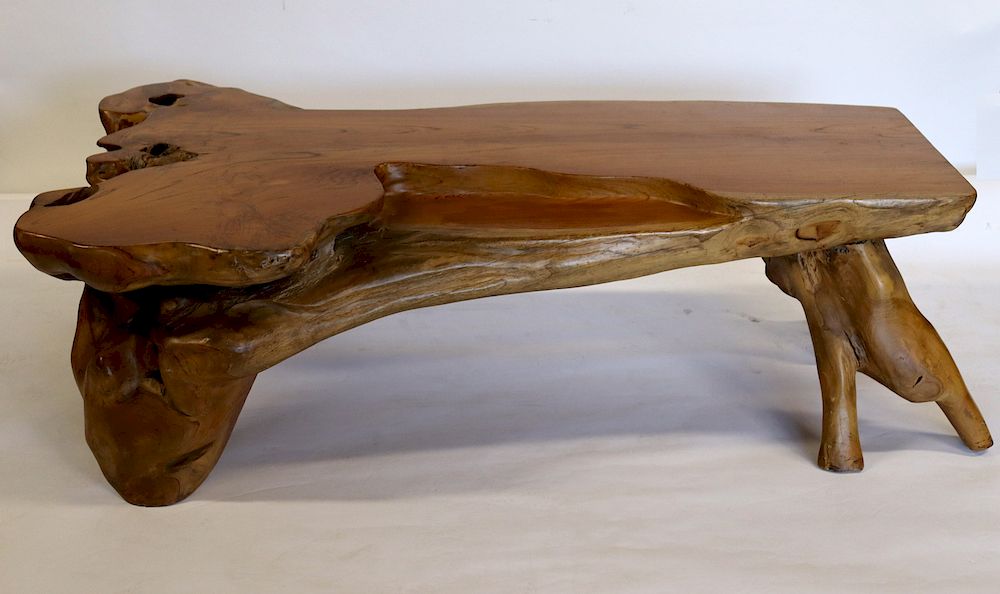 Appraisal: Large and Heavy Blonde Wood Table Beautifully crafted wood table