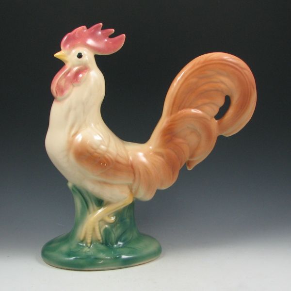 Appraisal: Brush rooster garden or yard ornament Unmarked open bottom Mint