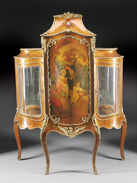 Appraisal: A Louis XV style gilt bronze mounted and paint decorated