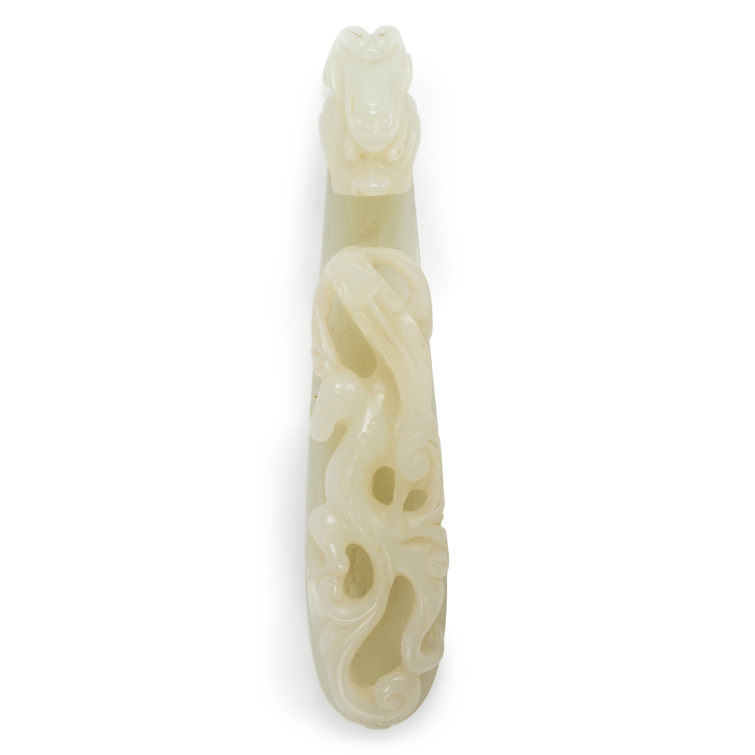 Appraisal: CHINESE WHITE JADE BELT HOOK Chinese white jade belt hook