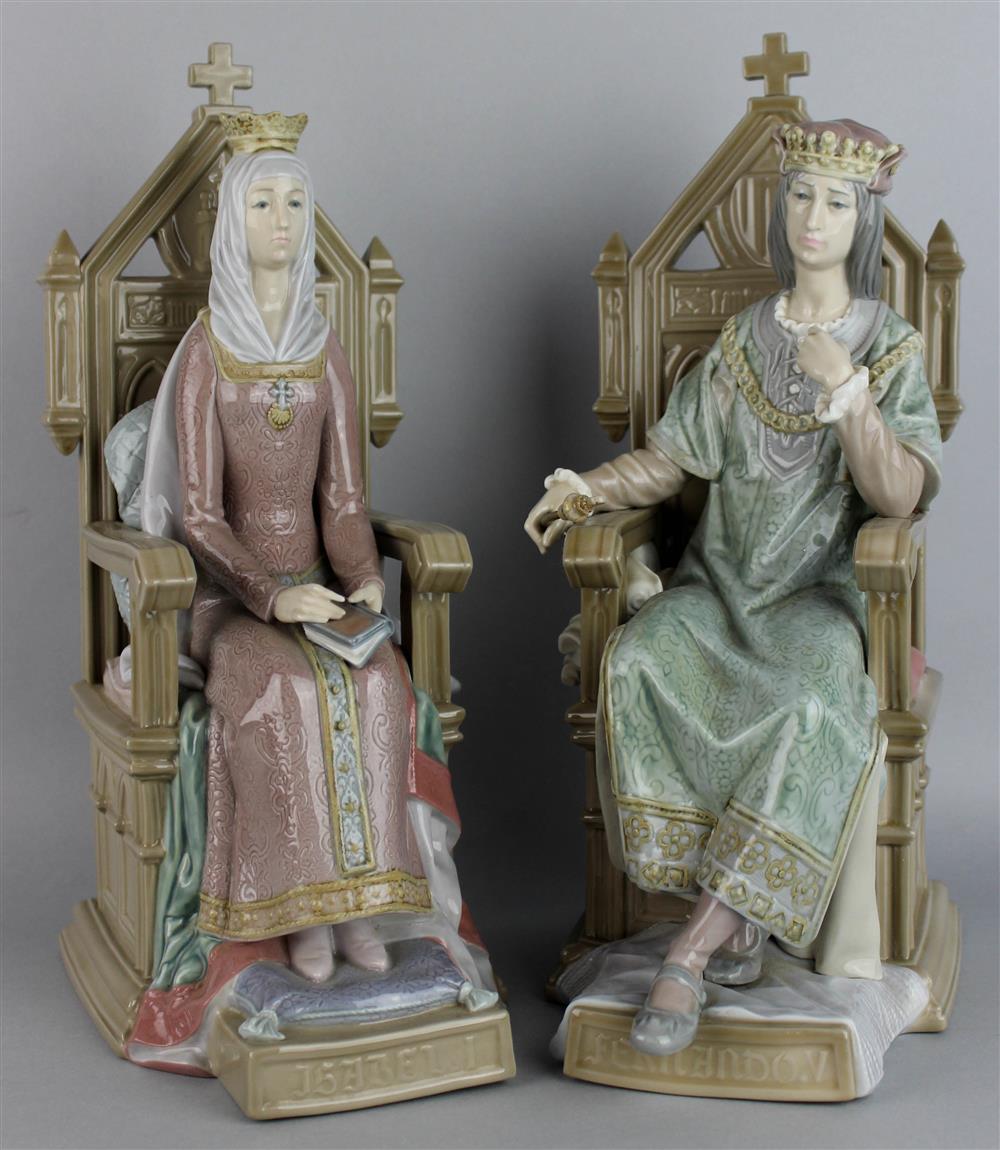 Appraisal: LLADRO FERNANDO AND ISABEL FERDINAND AND ISABELLA PORCELAIN FIGURES Fernando