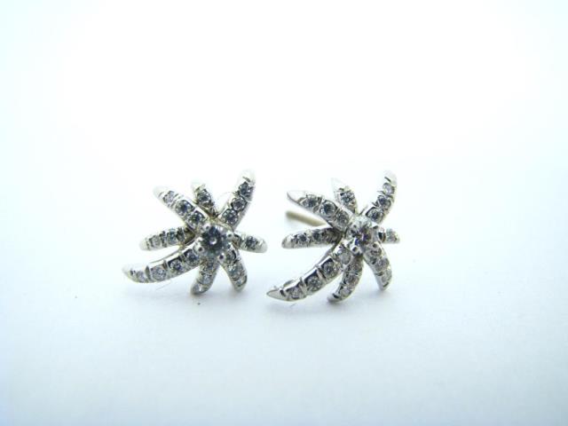 Appraisal: A pair of Tiffany Co platinum star burst earrings each