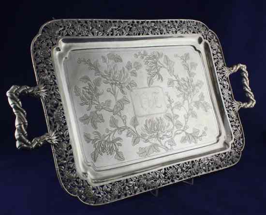 Appraisal: A late th early th century Chinese silver two handled