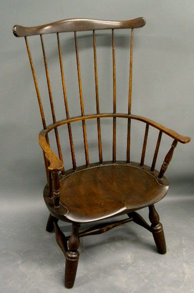 Appraisal: Hickory Windsor armchair by Century h x w x d