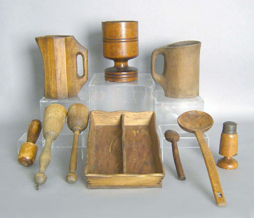 Appraisal: Woodenware to include a bucket pitchers etc