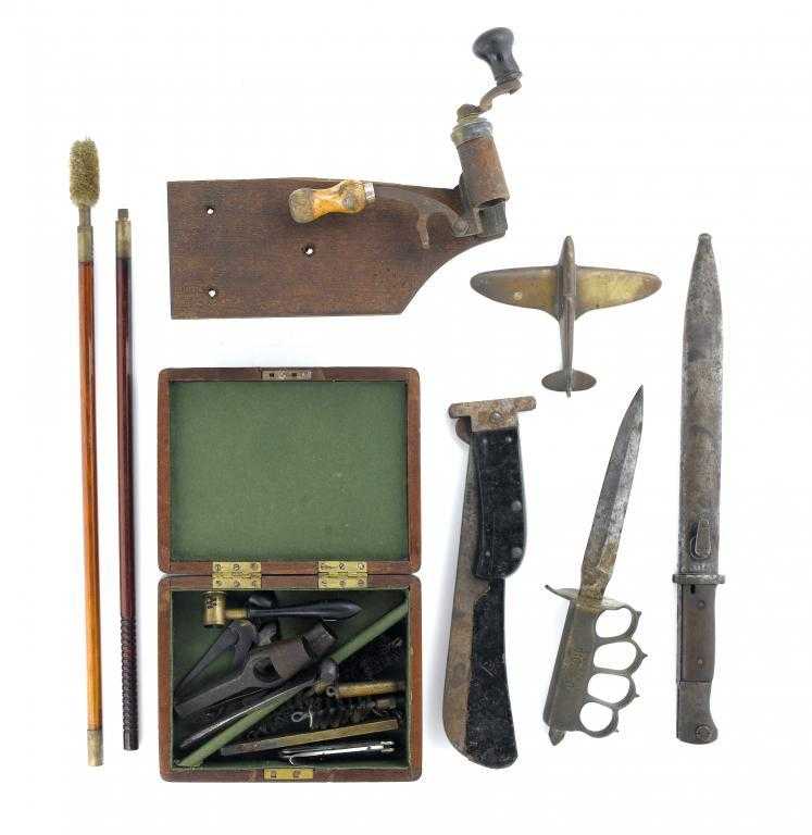 Appraisal: VARIOUS VICTORIAN BULLET MOULDS CARTRIDGE MAKING AND GUN CLEANING EQUIPMENT