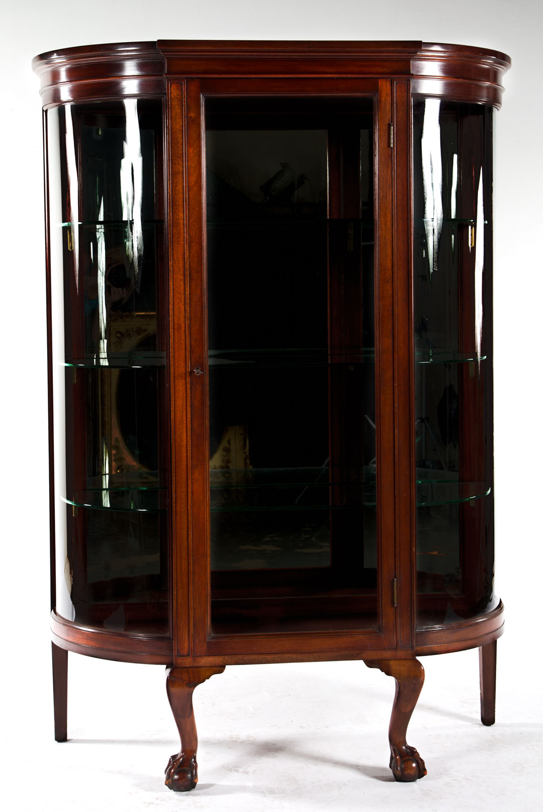 Appraisal: Chippendale style mahogany china cabinet first quarter- th century shelves