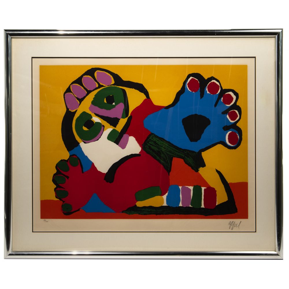 Appraisal: KAREL APPEL DUTCH - SERIGRAPHUndated pencil signed lower right pencil