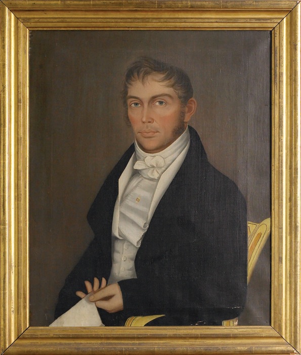 Appraisal: AMMI PHILLIPS - PORTRAIT OF JOHN KENYON CIRCA Oil on