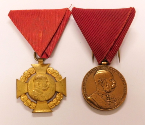 Appraisal: Two Emporer Franz Joseph Jubilee medals being the th th