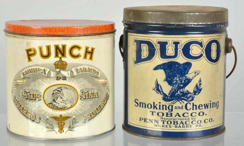 Appraisal: Lot of Tobacco Tins Description Includes Punch and Duco Minimal