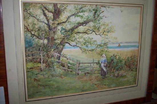 Appraisal: Yeend King Girl by a Stile signed lower right watercolour