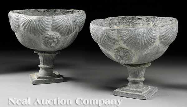 Appraisal: A Pair of Italian or French Early Lead Jardini res