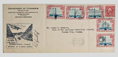 Appraisal: Charles Lindbergh signed postal cover First Flight Air Mail International